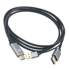 Manufacturer supplies 4K@60Hz 2K@120Hz USB powered HDMI to large DP HD adapter cable
