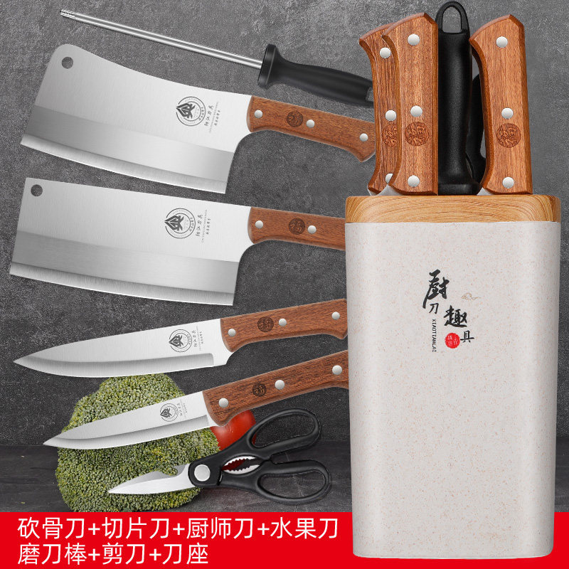 Comercio exterior mango de madera sólida cuchillo de corte de hueso cuchillo de corte de hueso cocina doméstica cortar verduras cortar carne cortar costillas afiladas sin regalo image 20
