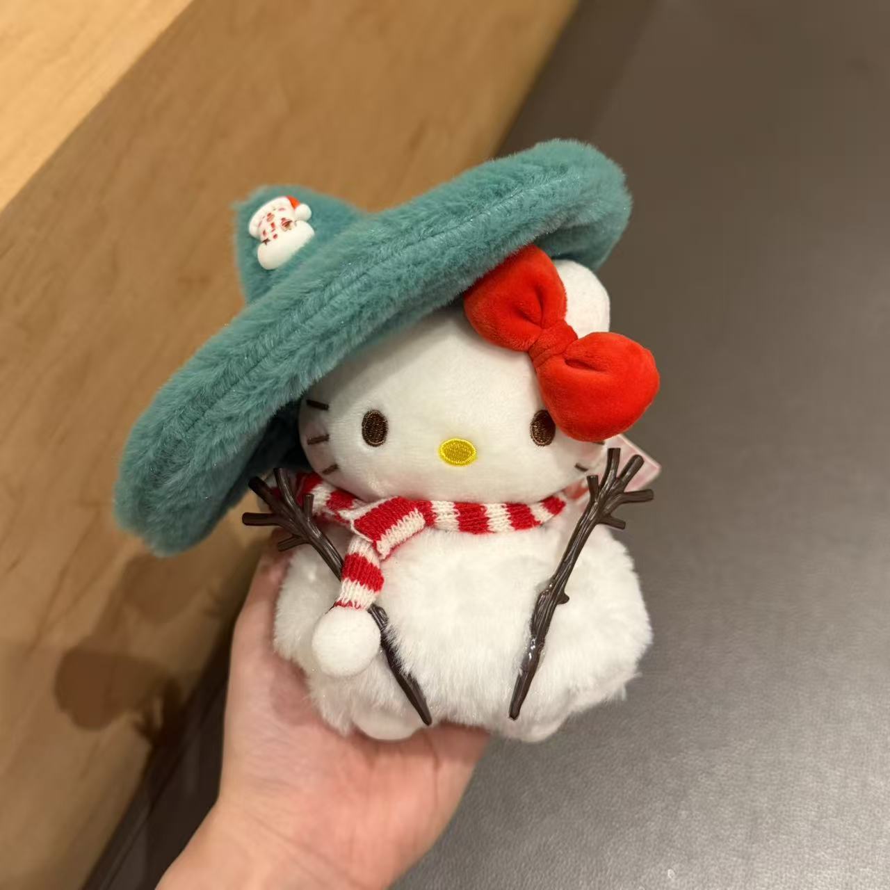 Genuino clásico KT Hello Kitty mochila bolso colgante dibujos animados lindo hellokitty llavero muñeca de felpa mujer