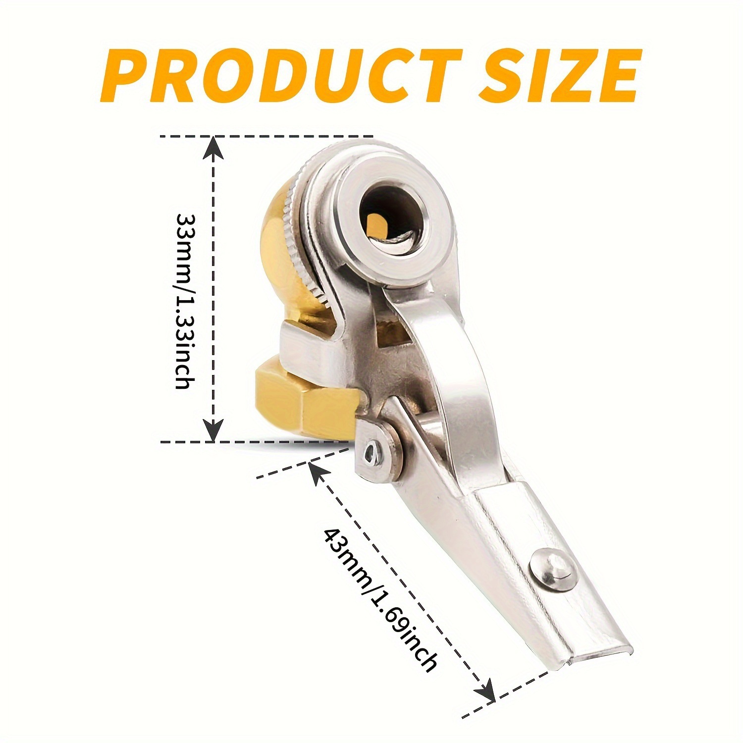 汽车轮胎补胎充气夹头 气动工具 卡盘式内螺纹打气嘴