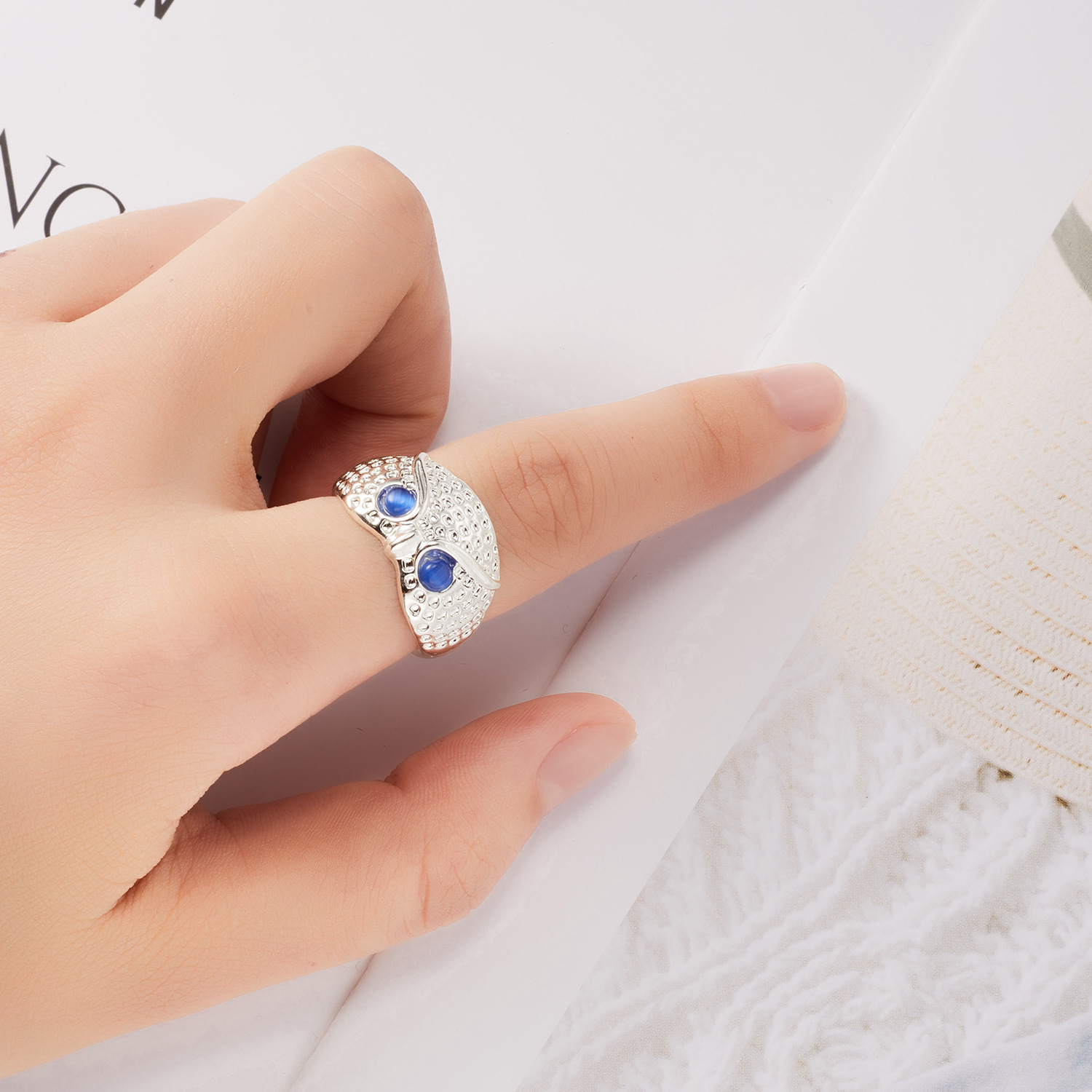 Boundary popular retro owl ring personalized fashion animal ring ring ring_voghion.com