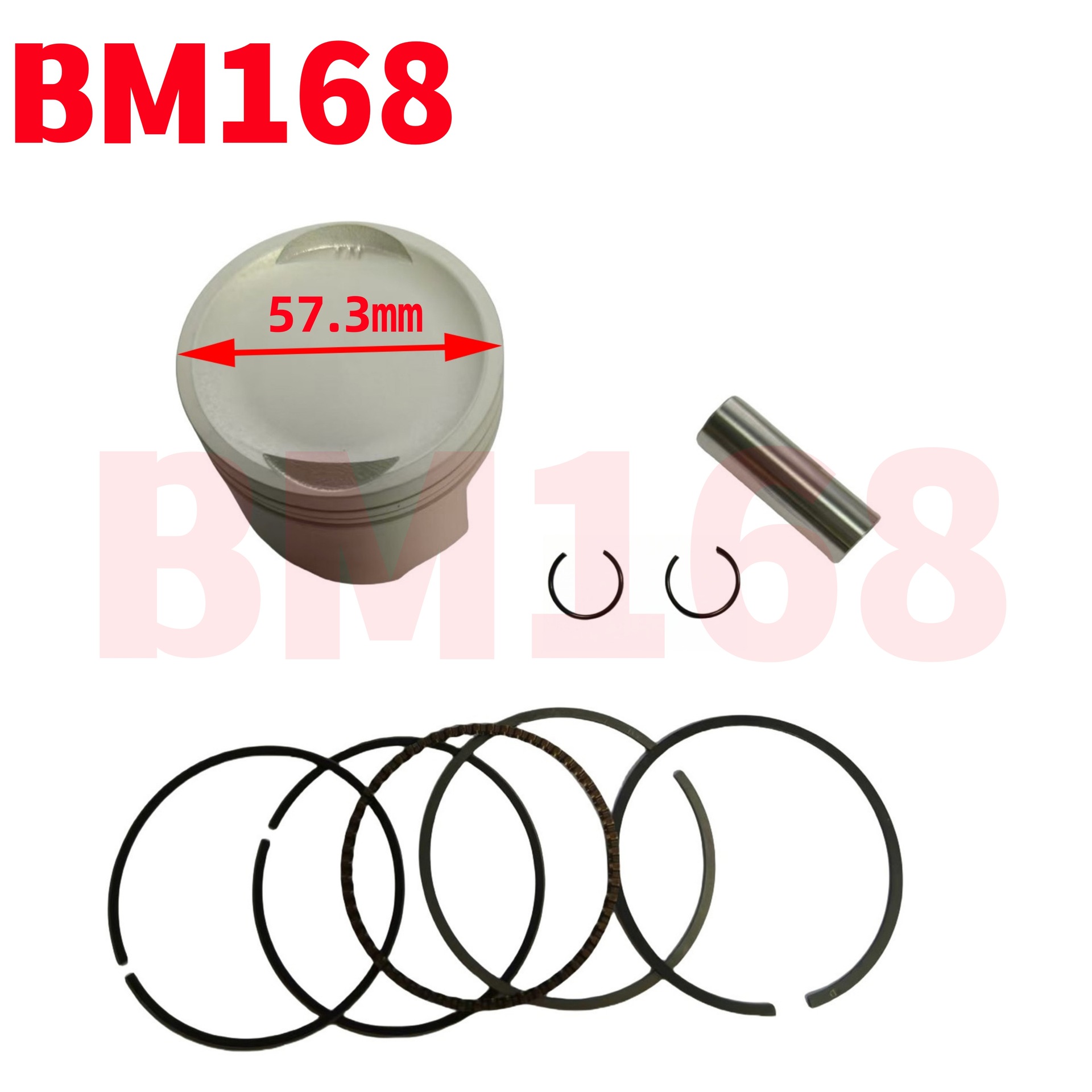 57.3mm发动机活塞环 适用于本田 CBF160 CB160F摩托车气缸套件