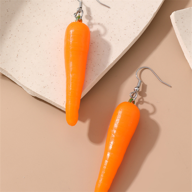 1 Pair Cute Sugar Gourd Carrot Strawberry Plastic Ear Hook display picture 10