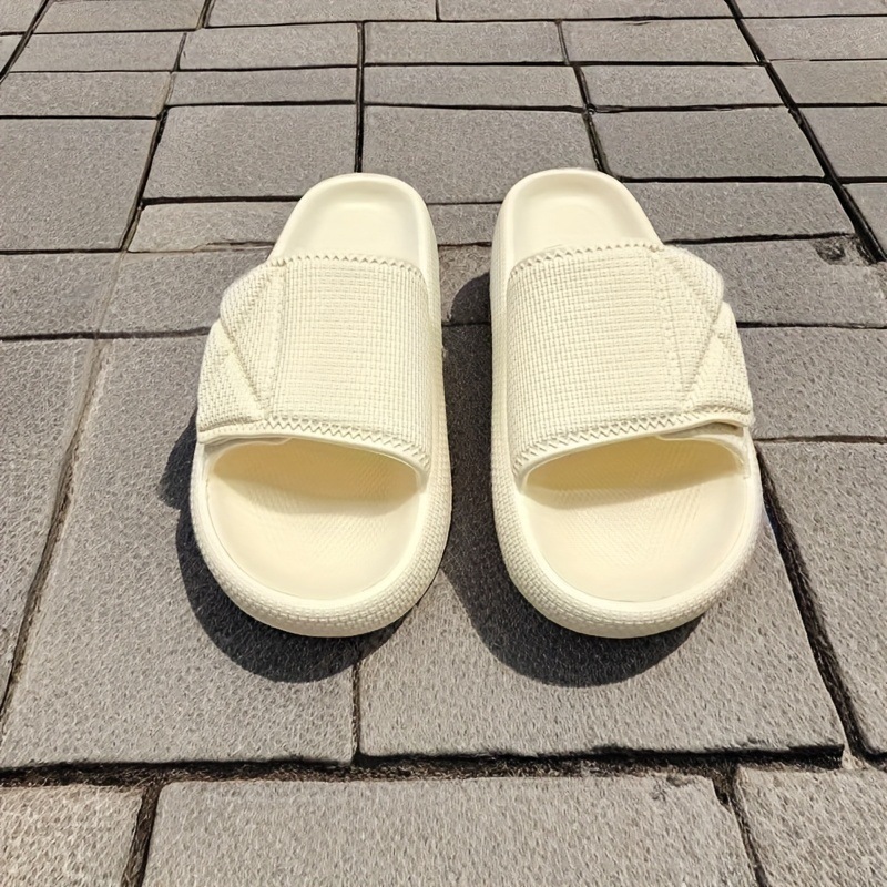 东南亚夏季韩版情侣踩屎感椰子休闲魔术贴宽脚沙滩面包拖鞋厚底夏|undefined