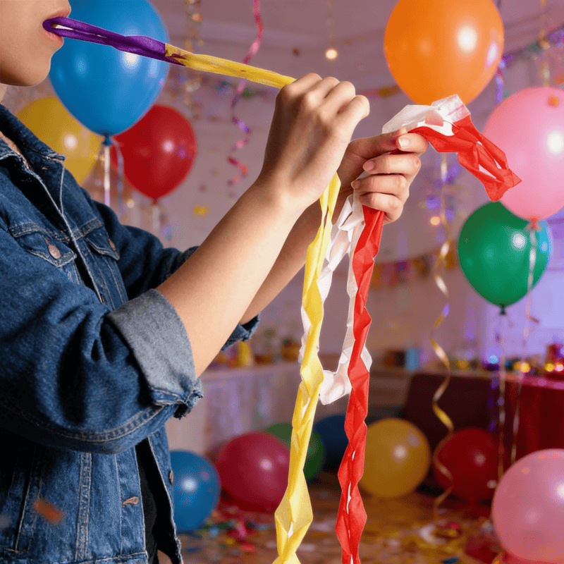 Magic Props That Spit Out Ribbons, Paper Spitting Props, White Paper, Whole Pack of 12 Pieces, Cylindrical Shape, 19m Stage Props