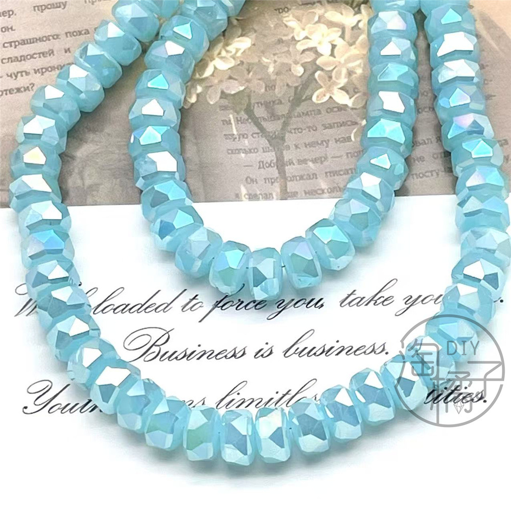 8mm Rainbow Wheel Jingjing Diy Jewelry Este embrión Vidrio Cristal Jewelry Pulsera Collar Moda Jewelry Accesorios dispersos