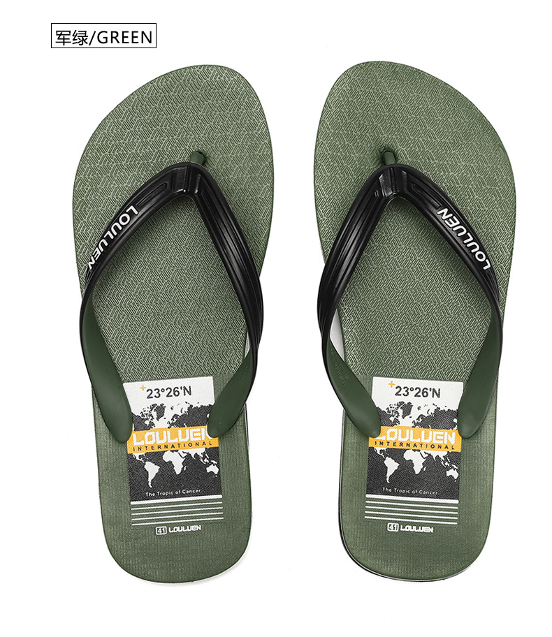 Lu 'an Summer Beach flip-flops casual men's flip-flops men's outerwear anti-slip flip-flops men's wholesale undefined