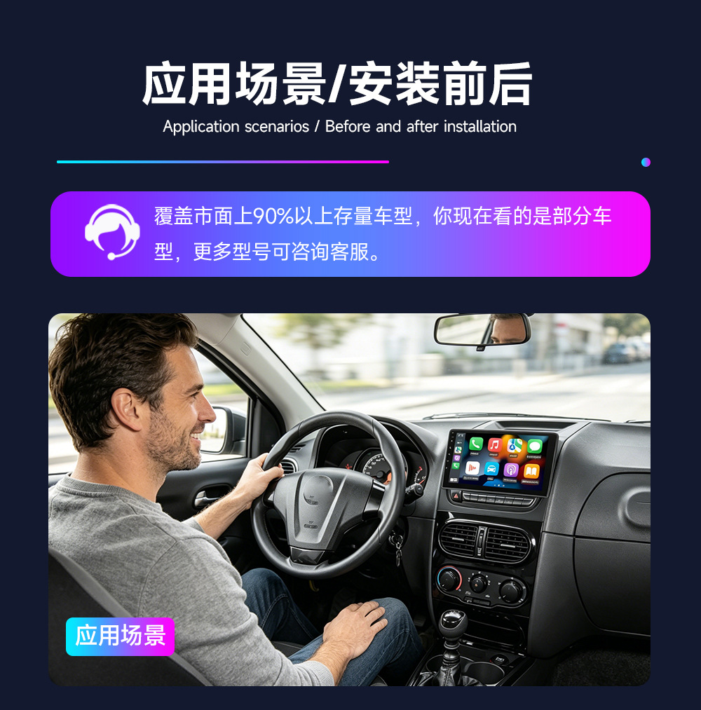 Suitable for 03-12 Fiat 500 Panda Central Control Navigation Screen Lingya Car Reversing Camera Car Navigation