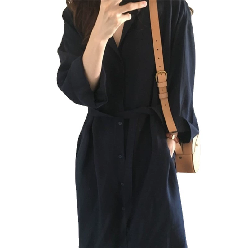 Fitted thin autumn brace, trench coat, jacket, Korean style