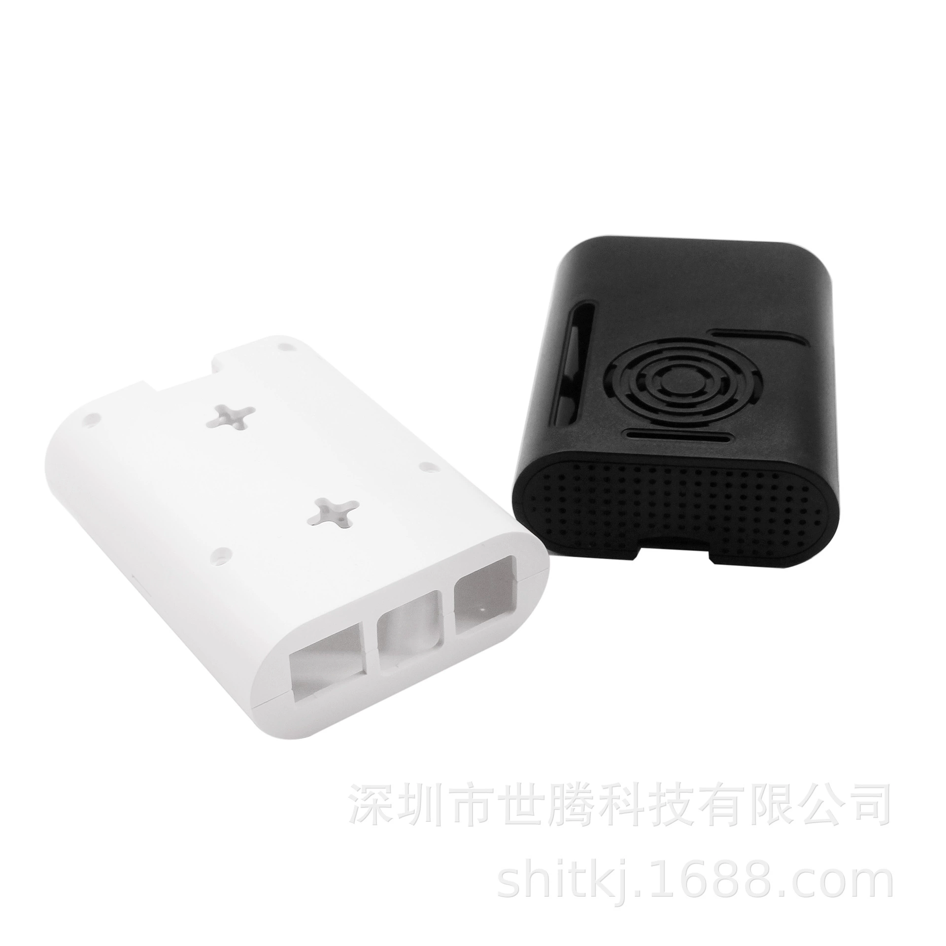 Raspberry Pi 4B Плата разработки Raspberry Pi 4-го поколения Корпус из АБС-пластика, изготовленный методом литья под давлением, можно установить с охлаждающим вентилятором черного и белого цвета.