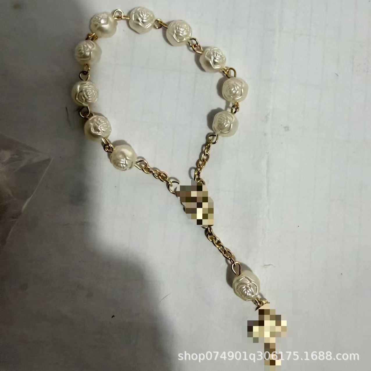 8m High-Gloss Rose Bead Bracelet, Cross-Border Hot-Selling Polished Rose Beads, Guangzhou Goods