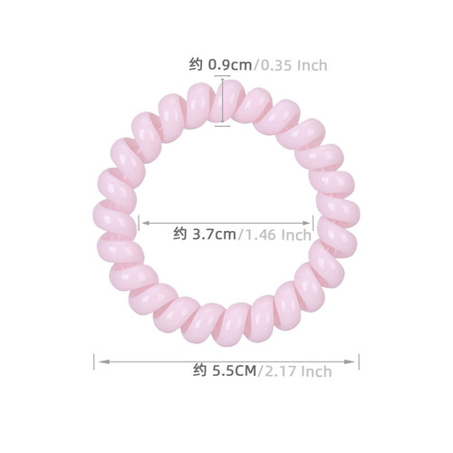 Summer 5.5CM Large Candy Color Phone Cord Hairband Women's Ponytail Rubber Band Headwear Keychain Wrist Hairband