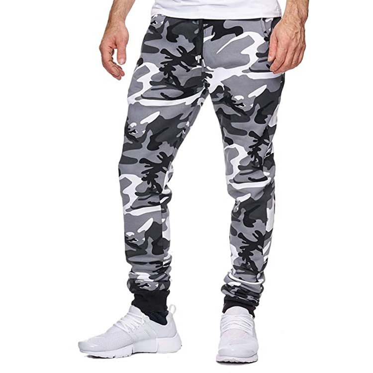 Cross Mirror New Autumn Winter Hot Sale Men's Casual Camouflage Mid Rise High Stretch Printed Stretch Fabric Spot Sports Jogging Bottoms_voghion.com