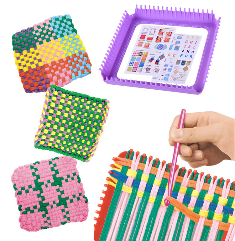 Neuer elastischer Seilstrick-Websatz für Außenhandel und grenzüberschreitenden Handel, pädagogisches Handwerk-DIY-Kinderweb-Spielzeugset