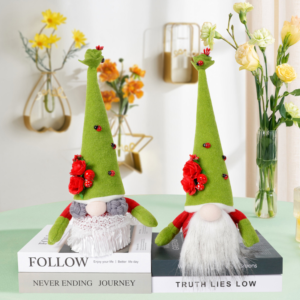 Nuevos productos transfronterizos irlandeses muñecas hojas verdes, muñecas, muñecas de fiesta, muñecas enanas, adornos del día de San Patricio