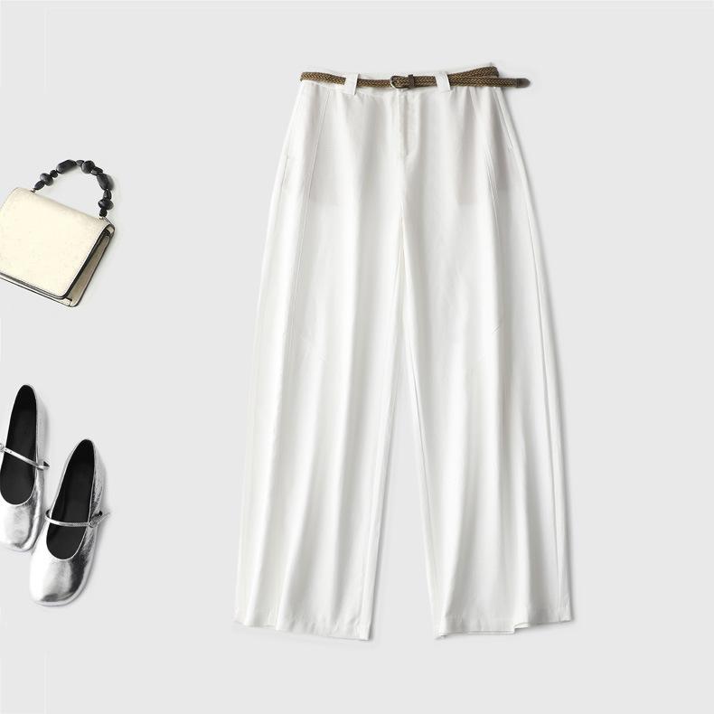 Slimming, Height-Enhancing, and Leg-Straightening Three-In-One Effect. 3D Cut Scimitar Pants. Tencel + Linen Anti-Wrinkle. Zero Stress in Summer Slimming, Height-Enhancing, and Leg-Straightening Three-In-One Effect. 3D Cut Scimitar Pants. Tencel + Linen Anti-Wrinkle. Zero Stress in Summer