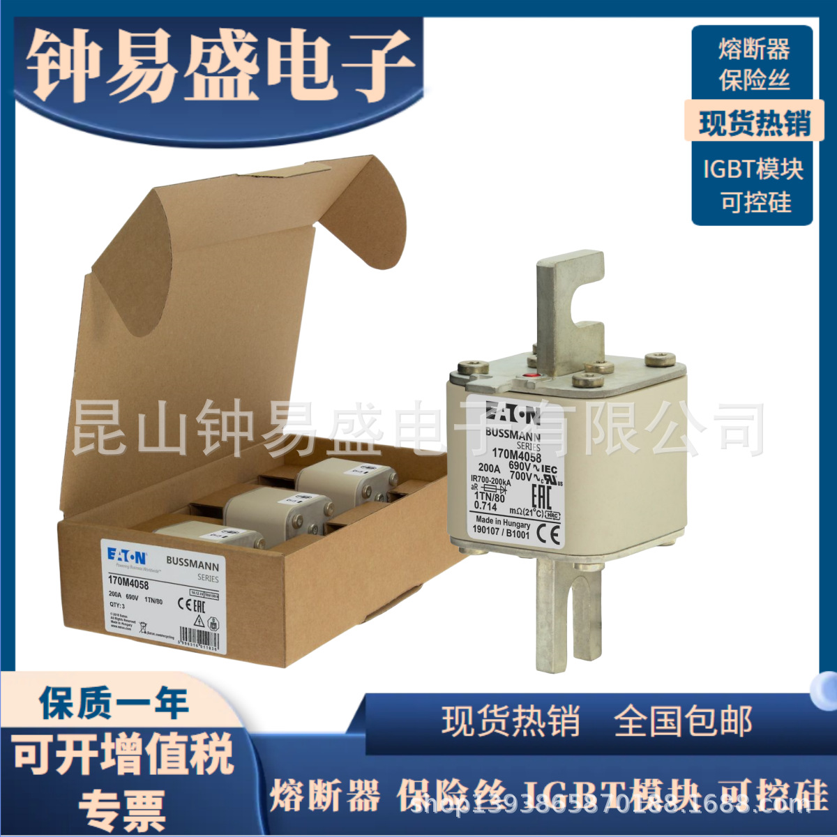 巴斯曼Bussmann熔断器 170M5264 170M5265 170M5266 伊顿 690V