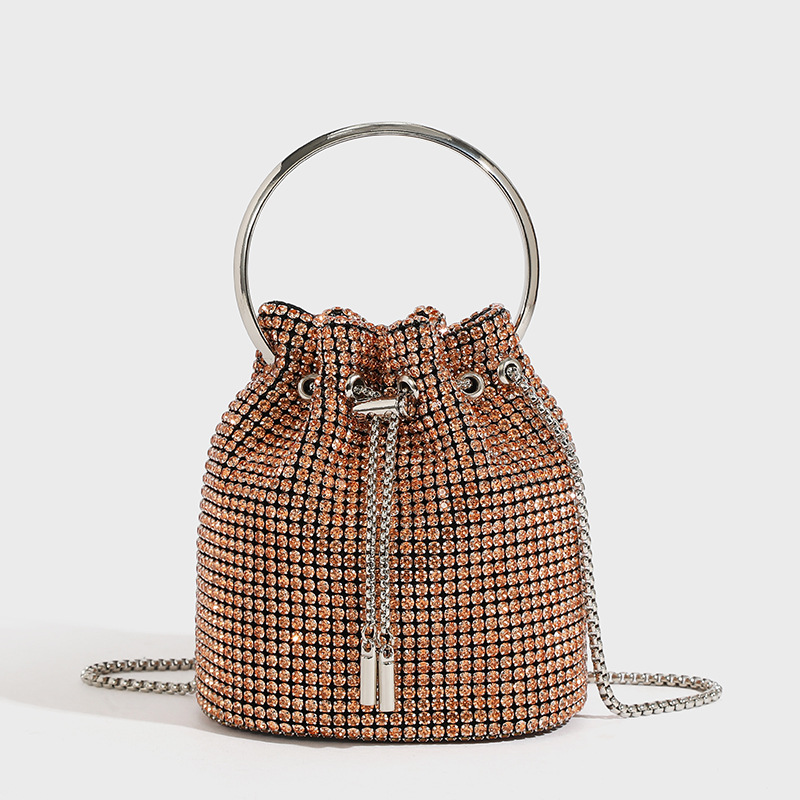Cross-Border Hot Sale Evening Diamond Bag 2026 Spring New Fashion Chain Rhinestone Single Shoulder Crossbody Bucket Bag Wholesale - Thumbnail 7
