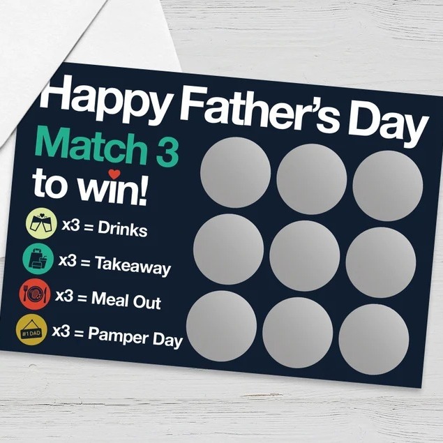 跨境新品Fathers Day Gift 父情节刮刮乐礼品卡 有趣的父亲节礼物