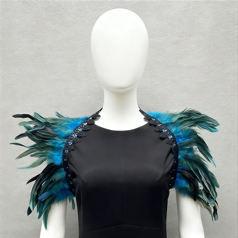 Amazon plumas mantel luchador show traje gladiador vestido estilo vikingo carnaval antiguo abrigo aristocrático TK