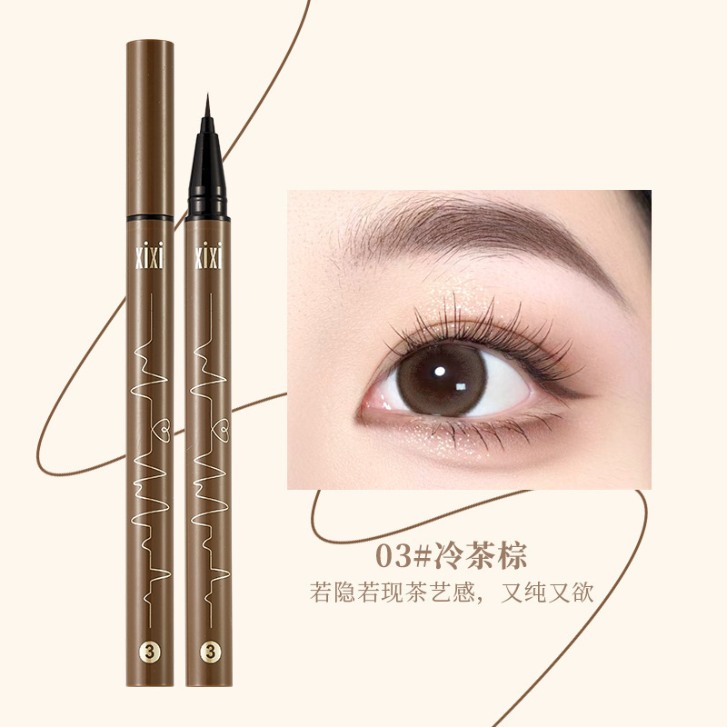 xixi纤细描绘眼线笔显色自然防水不易晕染初学者黑色棕色眼线液笔|undefined