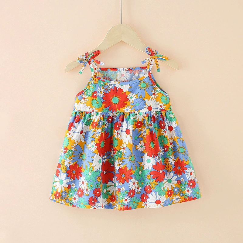 Летний детский бренд slip dress для принцессы, детская одежда, цветочная вышивка