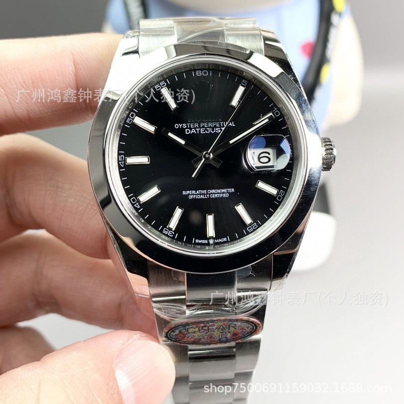 comercio exterior transfronterizo Oyster Registro de movimiento constante Reloj de apertura verde oliva Registro de hombre Reloj mecánico automático al por mayor