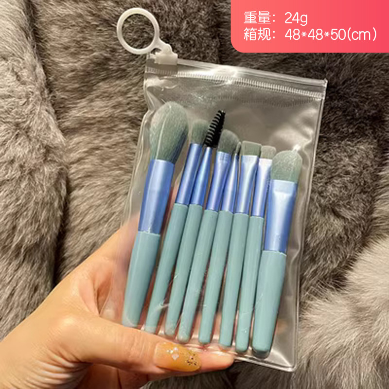 现货8支迷你化妆刷套装莫兰迪便携款马卡龙化妆刷眼影刷软毛|undefined
