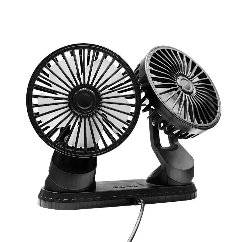 Nuevo ventilador de doble cabeza ajustable con mini ventilador eléctrico de carga USB