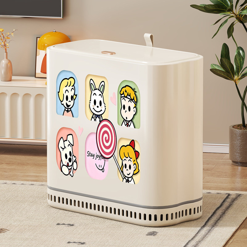 Bathroom trash can with lid, dust-proof, for home use, large capacity, enclosed design, odor-resistant, for storing waste paper in the living room