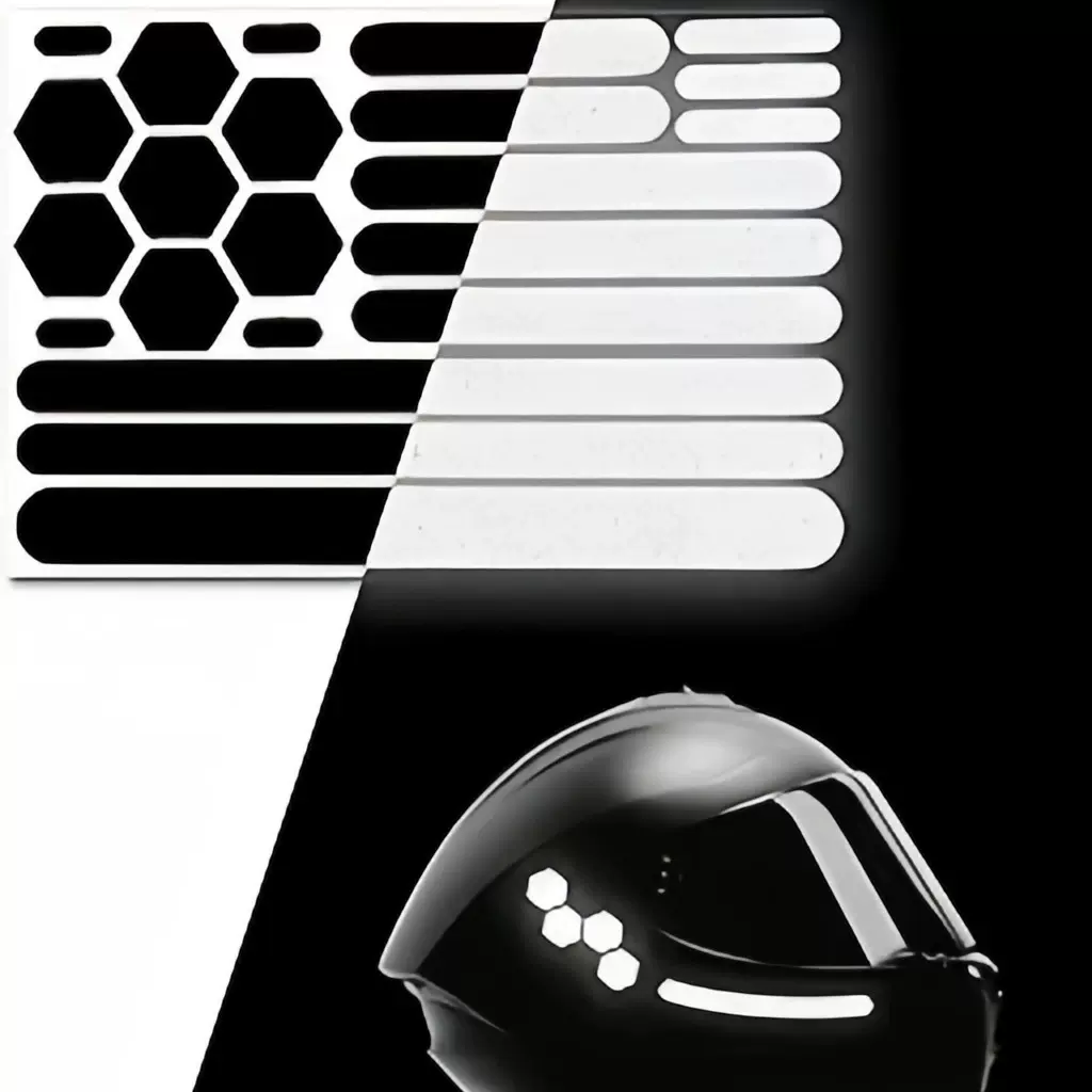 亚马逊复古强反光黑色反光贴摩托车装饰电动车汽车头盔轮眉划痕贴