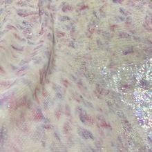 印花晶片绣花面料 现货连衣裙旗袍面料 走秀时装高定表演服布料