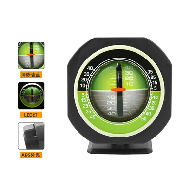 Car-mounted slope meter, off-road level meter, balance meter, angle measuring device with night-light compass, high-precision north indicator (Avto kompas) - main-image-model-car-slope-meter-with-night-light