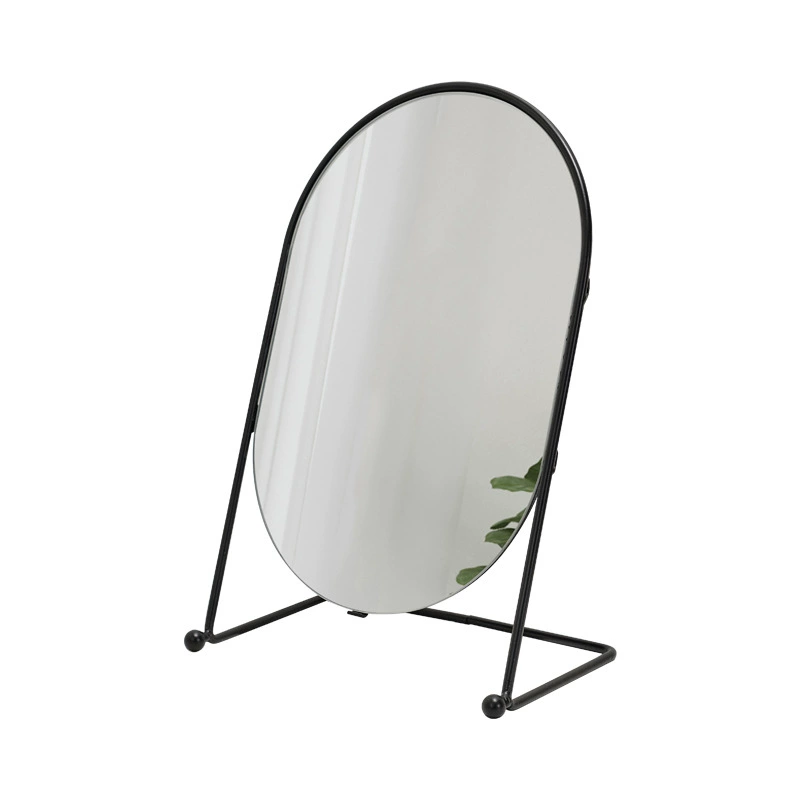 Dressing Table Mirror — Rotatable Oval Desktop Mirror, Silver/Gold/Black, Multiple Sizes