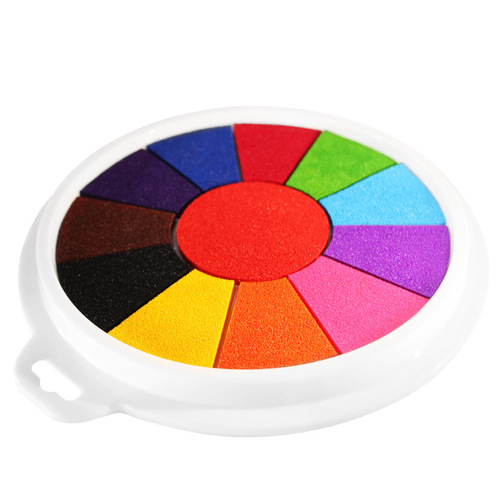 Children's graffiti finger painting ink pad disc 36 colors kindergarten DIY palm painting rubber stamp ink pad set