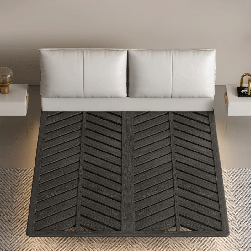 Cama de cuero genuino italiano cama de suspensión minimalista cama doble dormitorio principal 1,8 m cama de boda simple cama suave ventas directas de la fábrica