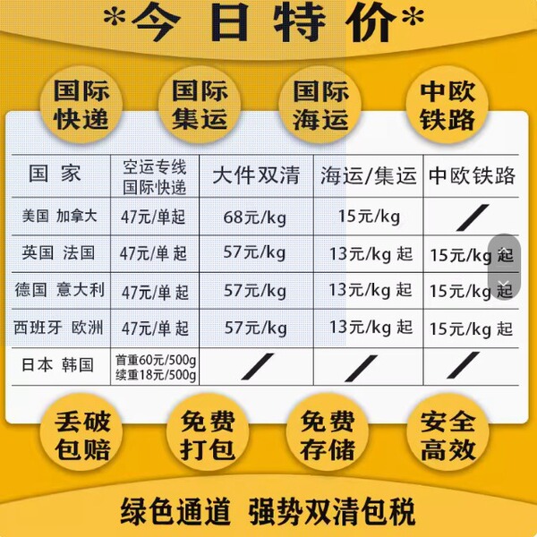 International Logistics, Taobao Consolidation, American Freight Forwarding, Canadian Railway Shipping, European Tax Dedicated Freight Forwarding