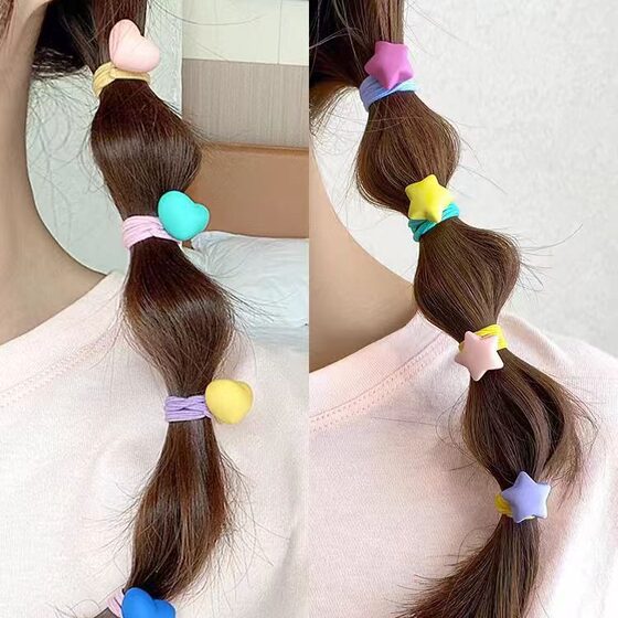 10-piece candy-colored hair rope simple hair rope female ponytail hair ring Mori rainbow small rubber band hair tie headdress