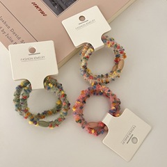 Candy-colored yarn twisted hair tie, girl heart colorful fuzzy hair ribbon, girl forest system hair tie, fairy beauty