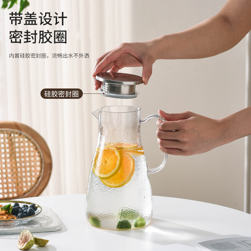 PC冷水壶加厚商用大容量饮料壶餐厅果汁壶酒吧KTV带盖亚克力水壶|undefined