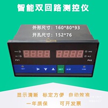 两路数显报警控制仪D823智能双回路测控仪温度压力液位显示控制器