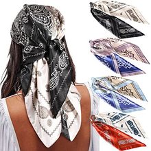 羳Satin Large Square Head Scarves - Silk Like Neck Scar