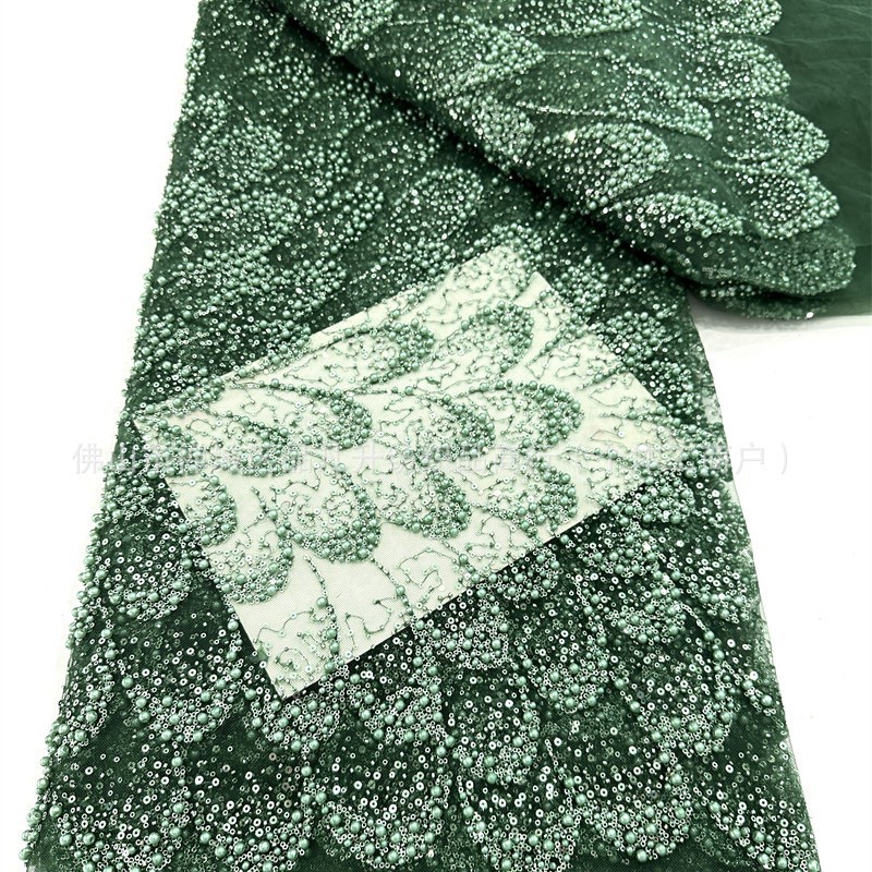 Tejido de cuentas industria pesada BEADS LACE Europa América Medio Oriente África Moda vestido de tela de cena Tejido de cuentas image 4