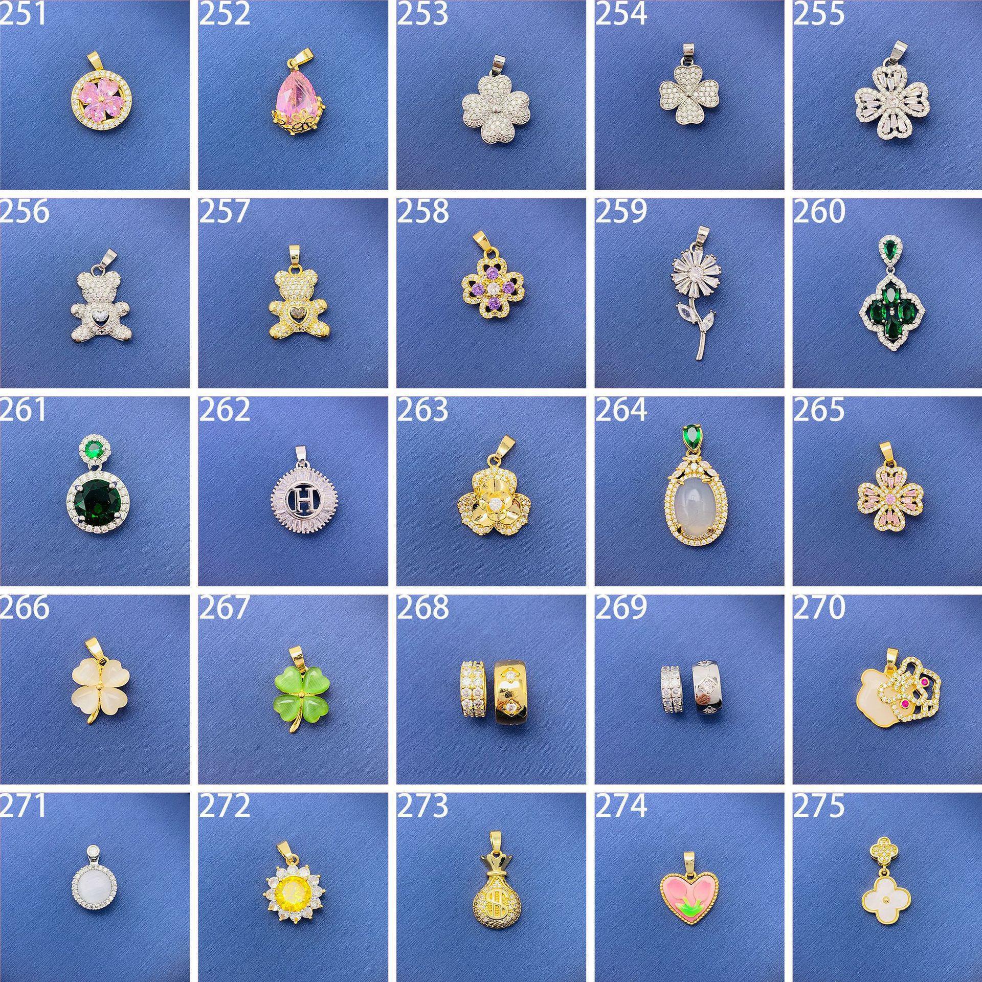 Cientos de colgantes con estilo de moda, modelos de pareja clásicos y versátiles, exquisitos colgantes, accesorios para novias [sin cadena]