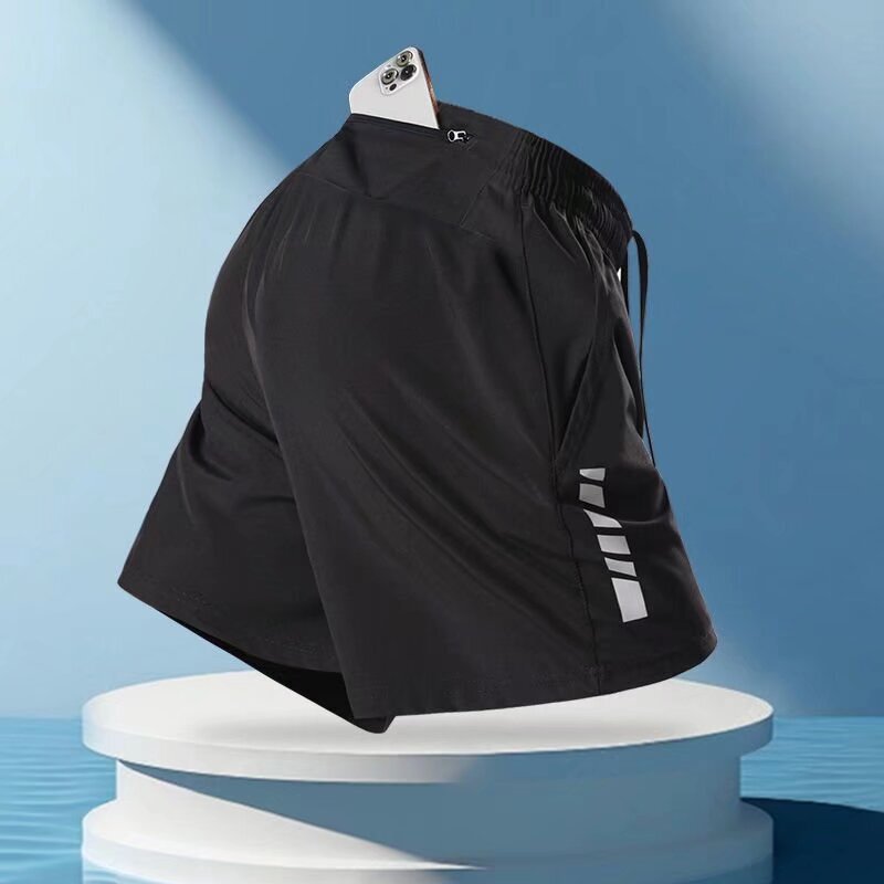 Men's Running Shorts with Phone Pocket, Sports-Specific Back Waist Pocket, Quick-Dry Shorts Men's Running Shorts with Phone Pocket, Sports-Specific Back Waist Pocket, Quick-Dry Shorts