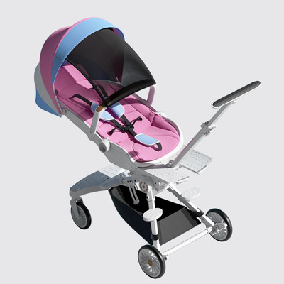 Stroller Artifact wheelbarrow light Foldable baby Two-way Scenery