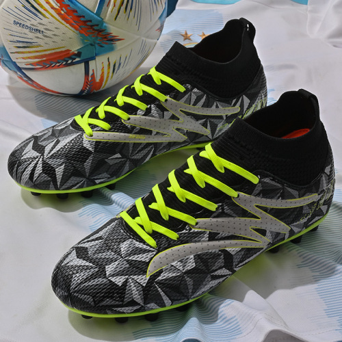 Cross-border new camouflage high-top football shoes with long nails and broken nails, non-slip and wear-resistant, unisex football shoes