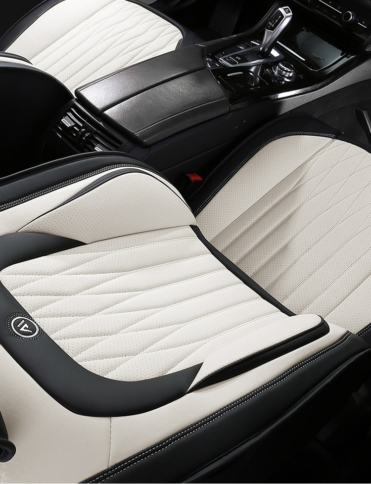 25 Years New All-Inclusive Diamond-Shaped Full-Leather Car Seat Cushion for All Seasons Manufacturer Wholesale All-Inclusive Seat Cover Cushion