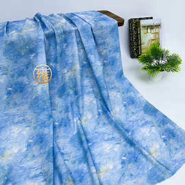 3D立体花卉平纹印花布油画风田园宝宝服装旗袍家具背景布diy面料