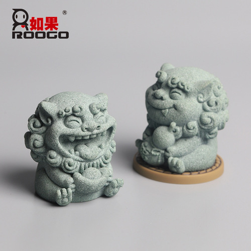 National trend wind lion table decoration mascot ornaments creative tea pet micro landscape bonsai fish tank landscaping ornaments